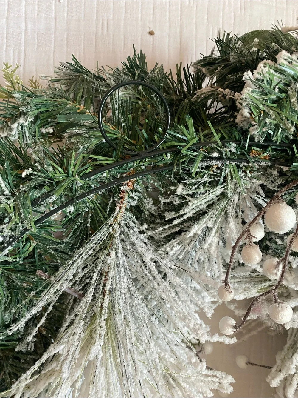 Frosted Pine Holiday Wreath with Silver Accents Everything Is Plastic